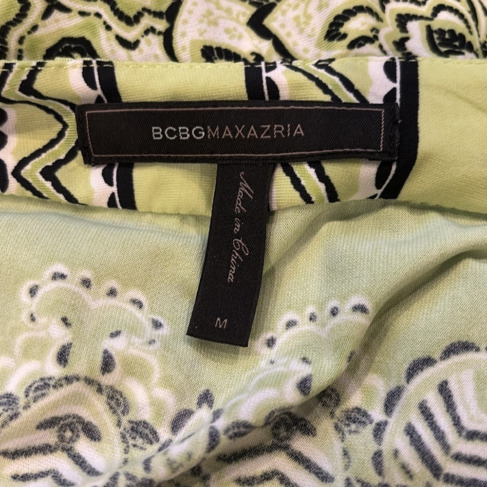 BCBGMAXAZRIA Lime Green Dress Size Medium - Picture 5 of 6